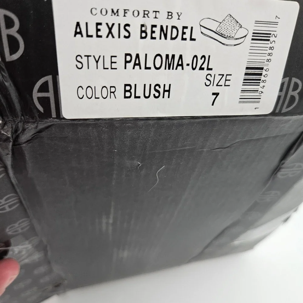 Alexis Bendel Paloma Blush Pink Embellished Platform Wedge Sandals Size 7‎